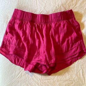 Hot pink free people movement shorts Small